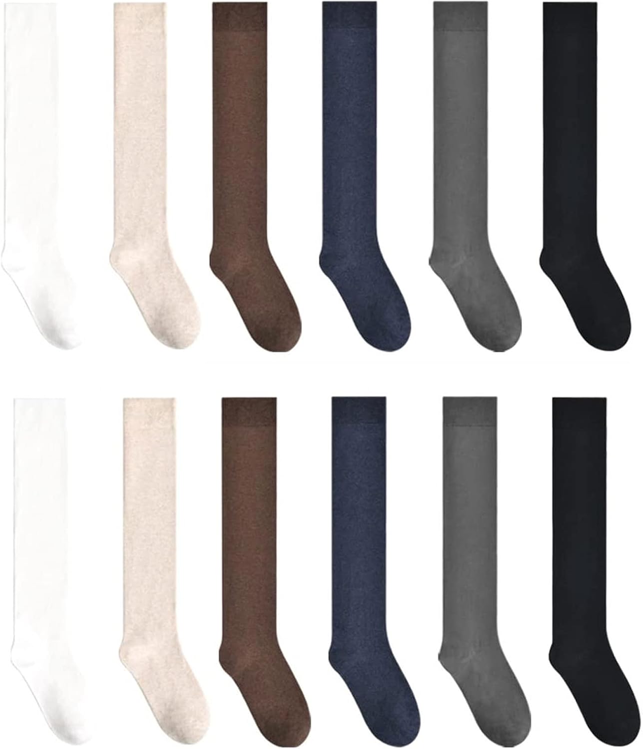 ハイソックス レディース 靴下 2足セット 着圧ハイソックス 無地 女の子 スクールソックス 綿 ガールズ さらさら 蒸れない 通学 通勤 オフィス 学校