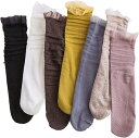 靴下 レディース ゆったり 綿混 ハイソックス 7足セット ソックス