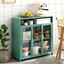 キャビネット 食器棚 キッチン収納 食器収納 一人暮らし ミニ 食器棚 大容量 扉付 安定 防塵 防湿 防虫 サイドボード 竹製 調味料入れ 鍋 お箸 食器 電...