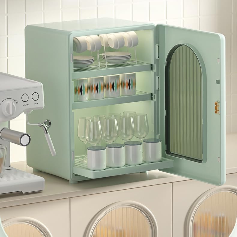 食器棚 ミニ コップ 収納 卓上 3段 卓上食器棚 ミニ お茶碗収納ボックス 食器乾燥ボックス ミニカップボード カップ乾燥ラック カップラック カップ収納 食器棚 キッチン収納 多機能 引き出し 組