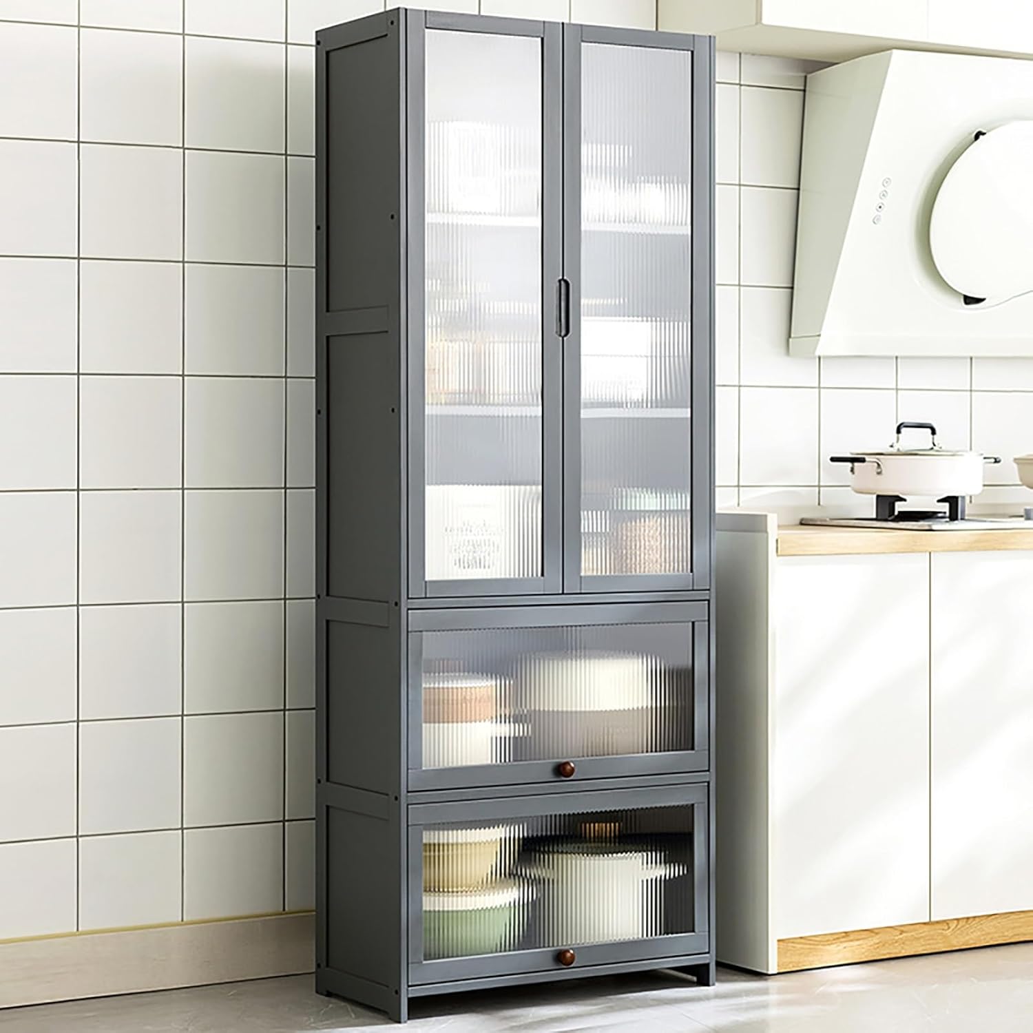 食器棚 卓上食器棚 木製キッチン収納キャビネット キッチン収納棚 キッチンキャビネット おしゃれ 収納..