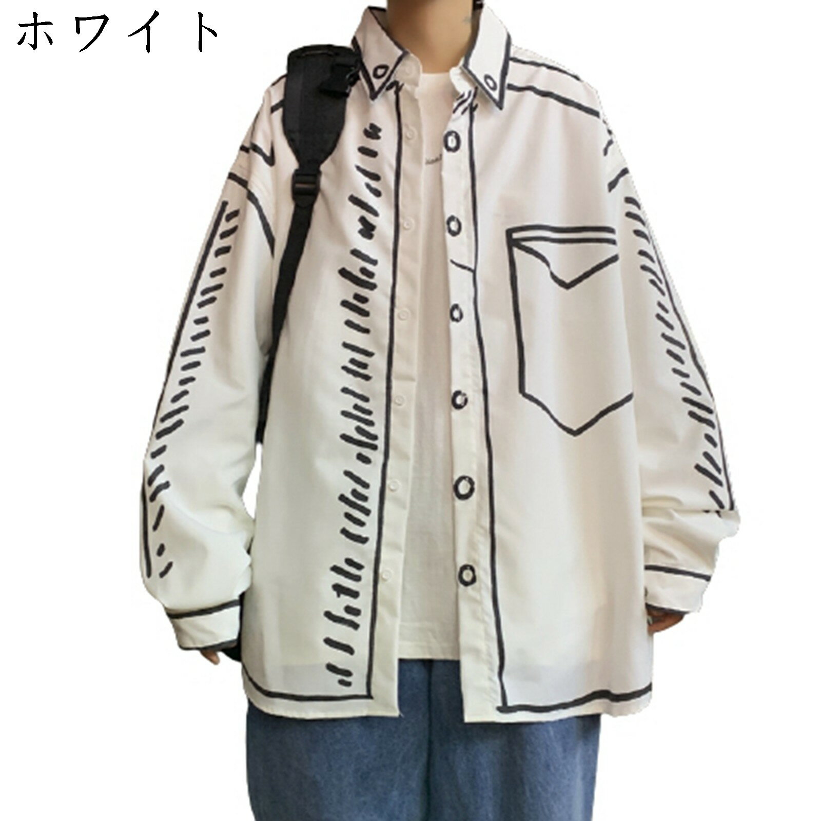 Short Sleeves （Shape Holding） - シャツジャケット メンズ プリント 春用 長袖 秋用 夏 DIY 絵柄 ストリート系 センス 冬服 快適な肌触り シャツ おしゃれ おおきいサイズ お出かけ プレゼント 男女兼用 アウトドア
