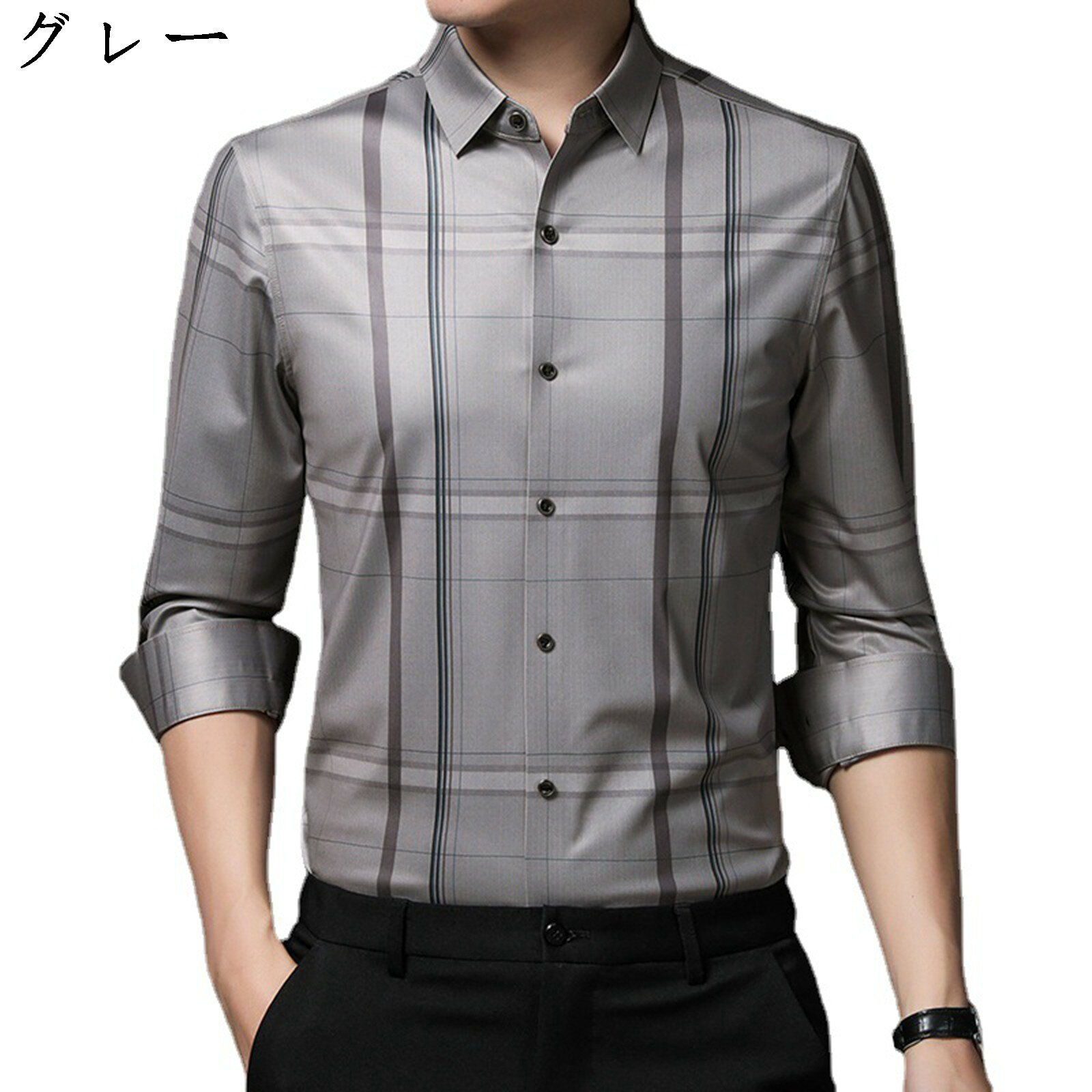 Rakuten - 開襟シャツ シャツ メンズ カジュアル ビジネス 大きいサイズ 長袖 春 秋 夏 冬 速乾 吸汗 着痩せ 上質 かっこいい 快適な肌触り ギフト 常服 男性 男女兼用 アウトドア