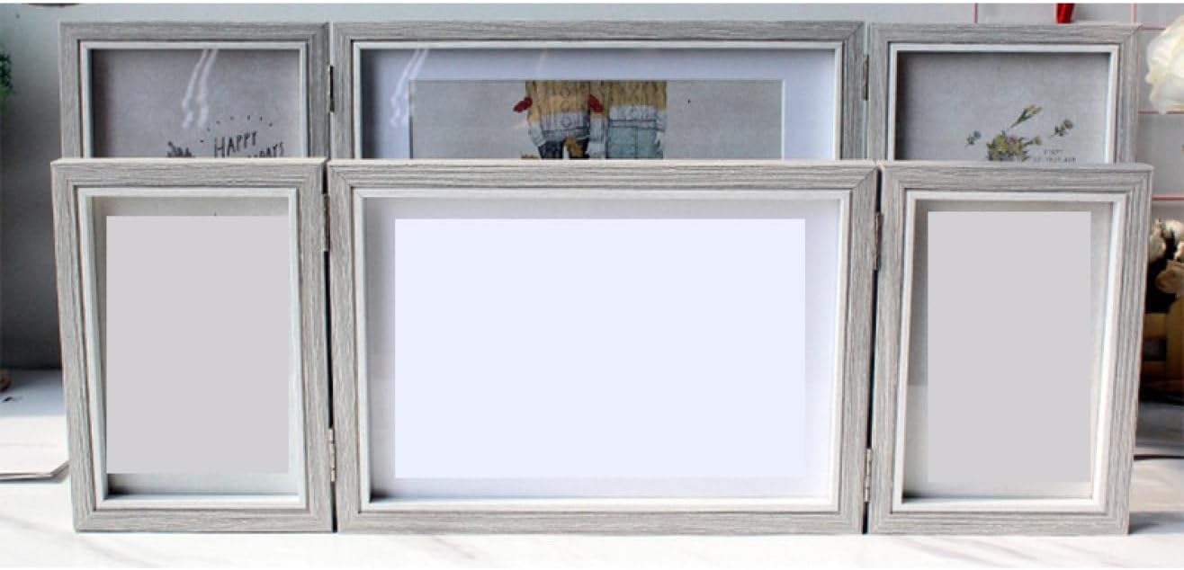 3窓のインテリアフレーム | 2デザイン フォトフレーム 写真立て 壁掛け 卓上 おしゃれ かわいい 複数 多面 3面 2枚 49.6*17.4 折りたたみ スタイリッシュ ナチュラル 北欧 フォトス