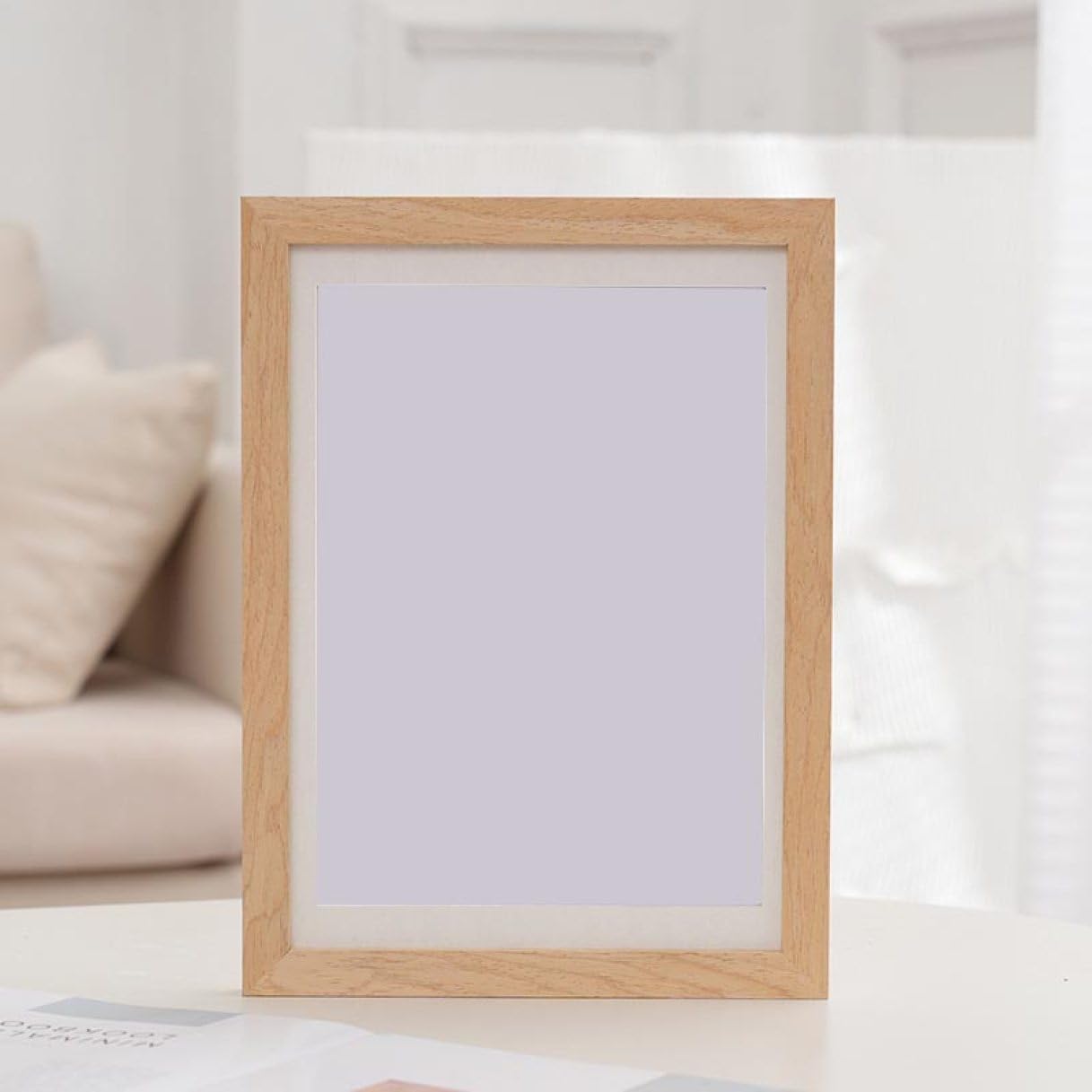 木製 フォトフレーム はがきサイズ レクト ブラウン 壁掛け 12.7*17.8cm 写真立て 写真たて フォトスタンド フレーム A4判 ポストカードサイズ ウッド ウッドフレーム 木調 雑貨 ナチ