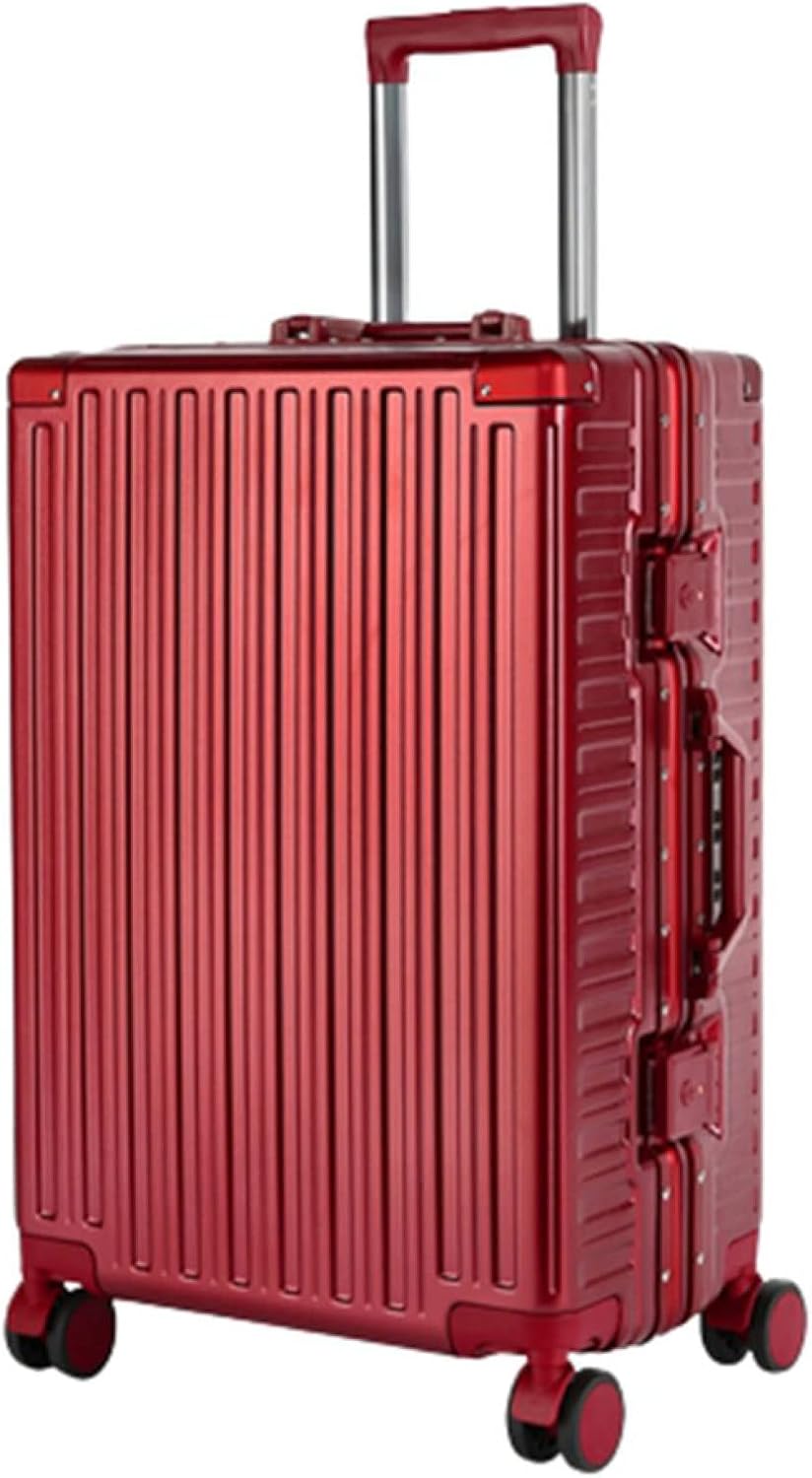 スーツケース キャリーケース 機内持ち込み 35L キャリーバッグ TSAローク搭載 アルミフレーム 超軽量 小型 耐衝撃 静音 ダブルキャスター 360度回転 旅行 ビジネス 出張 レッド Sサイズ