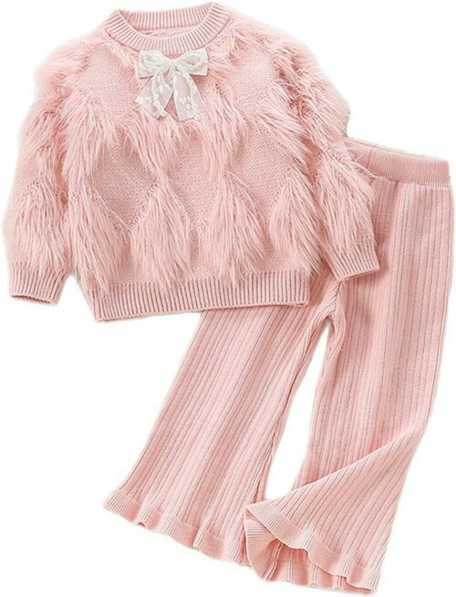 女の子 キッズ服 ロングパンツ 上下セット セットアップ 子供服 ワイドパンツ 暖かい 長袖 ロングパン..