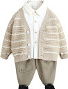 ベビーセットアップ 3点セット 上下セット 男の子 ベビー服 子供服 子供 子供シャツ ニットカーディガン パンツ キッズ服 春秋 長袖 トップス アウター 出産祝い プレゼント おしゃれ 通学 通園