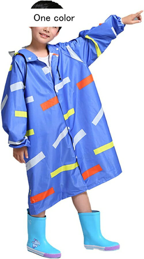 子供 レインコート キッズ ランドセル対応 男の子 女の子 レインポンチョ ブルー つば付き 子どもレインコート 幼稚園 小学生 保育所 低学年 ジュニア XL 子供 雨具 レイングッズ 雨合羽 カッ