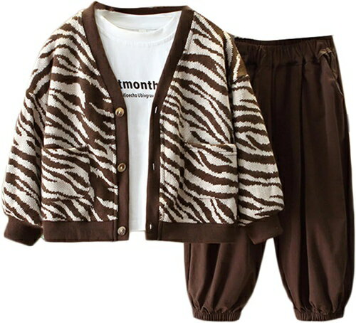 子供服 セットアップ セーター ニットカーディガン 上下セット ズボン シャツ 長袖 3点セット 男の子 キッズ フォーマルベビー服 大きいサイズ 柔らかい赤ち...