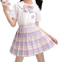 ガールズ Tシャツ JK制服 夏 上下セット 半袖 プリーツスカート 2点セット キッズ トップス サマー 赤ちゃん 可愛い カットソー セットアップ ミニスカート セットアップ ガールズ 子供服 学