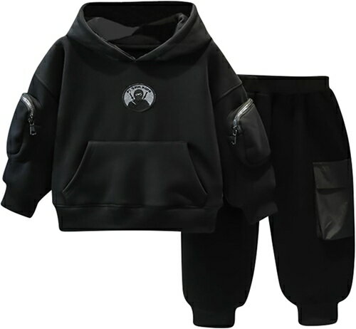 セットアップ スウェット キッズ フード付き 2点セット カジュアルパンツ パーカー ロングパンツ トレ..