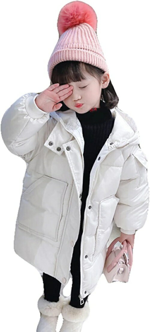 ガールズ コート 無地 120 中綿ジャケット 長袖 秋服 冬服 ふわふわ ポケット付き キュート 子供服 ジャケット トップス 通園 カジュアル ゆったり 可愛い 中綿コート カジュアル アウトドア