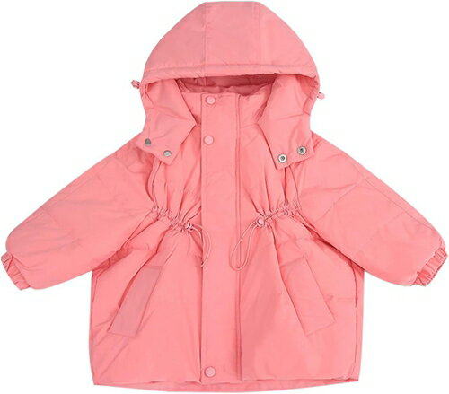 ガールズ コート ジャケット 子供コート 女の子 子供服 中綿コート 綿入れの服 ガールズ モッズコート 可愛い 帽子付き アウターウェア 中綿ジャケット コート着 ロング ピンク 防寒着 秋冬 通学