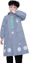 レインコート キッズ かわいい グレー カッパ レインウェア ポンチョ 雨具 ランドセル対応 女の子 男の子 通学 リュック対応 レイングッズ はっ水 防水 ア...