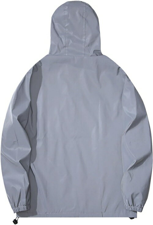 ウインドブレーカー メンズ 秋 春 ジャケット フード付き 光反射 高視認性 マウンテンパーカー 防風 通気 軽量 ジャンパー カジュアル おしゃれ アウター 多機能 大きいサイズ 夜間 自転車 ラン