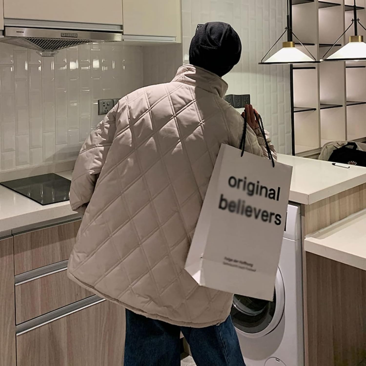 ダウンジャケット メンズ ショート丈 大きめ スタンドカラー ダウンコート 中綿 厚手 保温 防寒 おしゃれ カッコイイ カジュアル 通勤 通学 アウトドア アーガイル柄 冬服