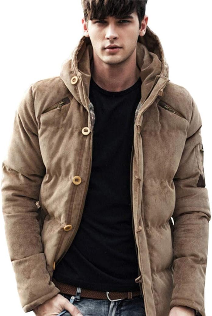 ダウン ジャケット メンズ ショート丈 大きいサイズ フード付き ダウンコート コーデュロイ 中綿 厚手 防寒 暖かい 防寒 シンプル かっこいい カジュアル 通勤 通学 アウトドア 無地 冬服 3色