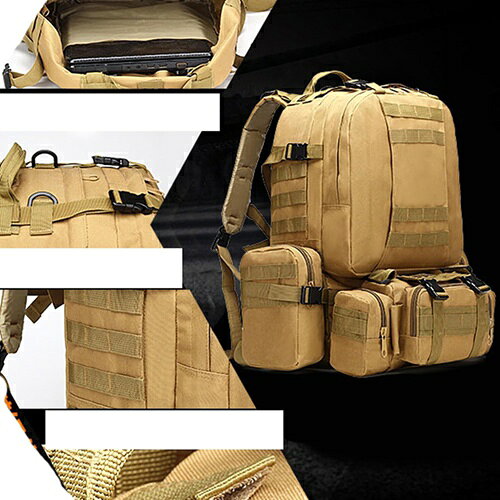 ミリタリー バックパック 大容量 登山 リュック タクティカル バッグ MOLLE 軍用 ...
