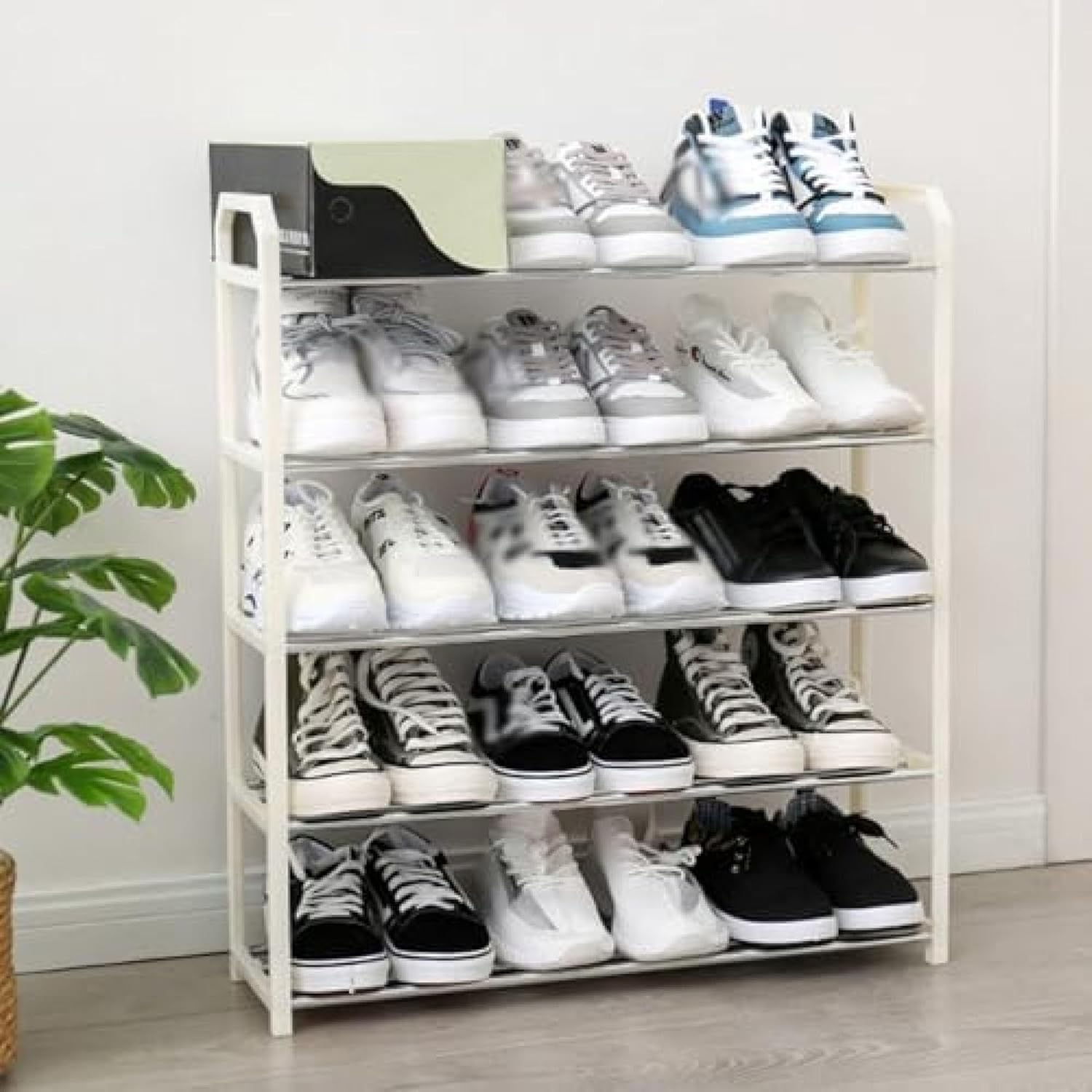 シューズラック スリム 省スペース 下駄箱 玄関収納 組み立て式 シューズボックス 薄型 靴入れ 靴箱 大..