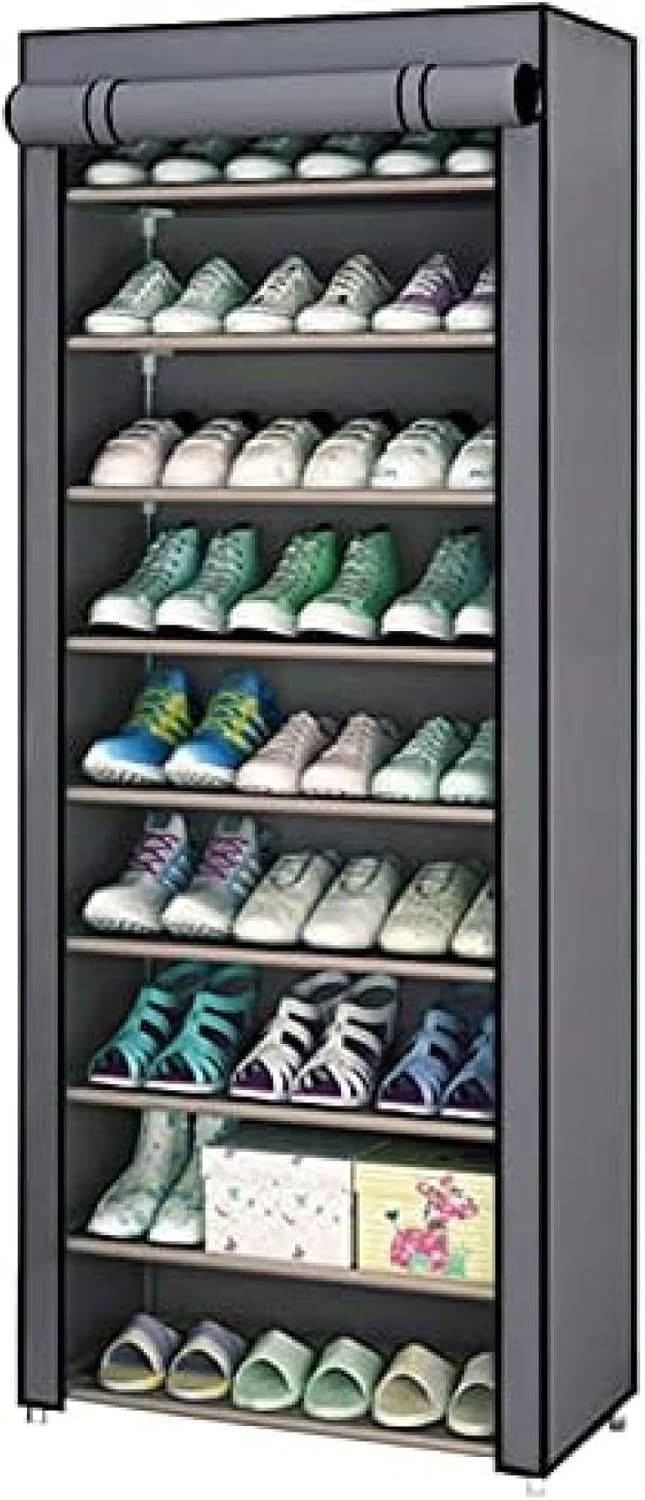 多層シンプルシューキャビネットDIYアセンブリ靴ラッククリエイティブシューキャビネットラック家庭用ドミトリーロッカーダストプルーフシューラック 靴棚クローゼットオーガナイザー (Color : Cof