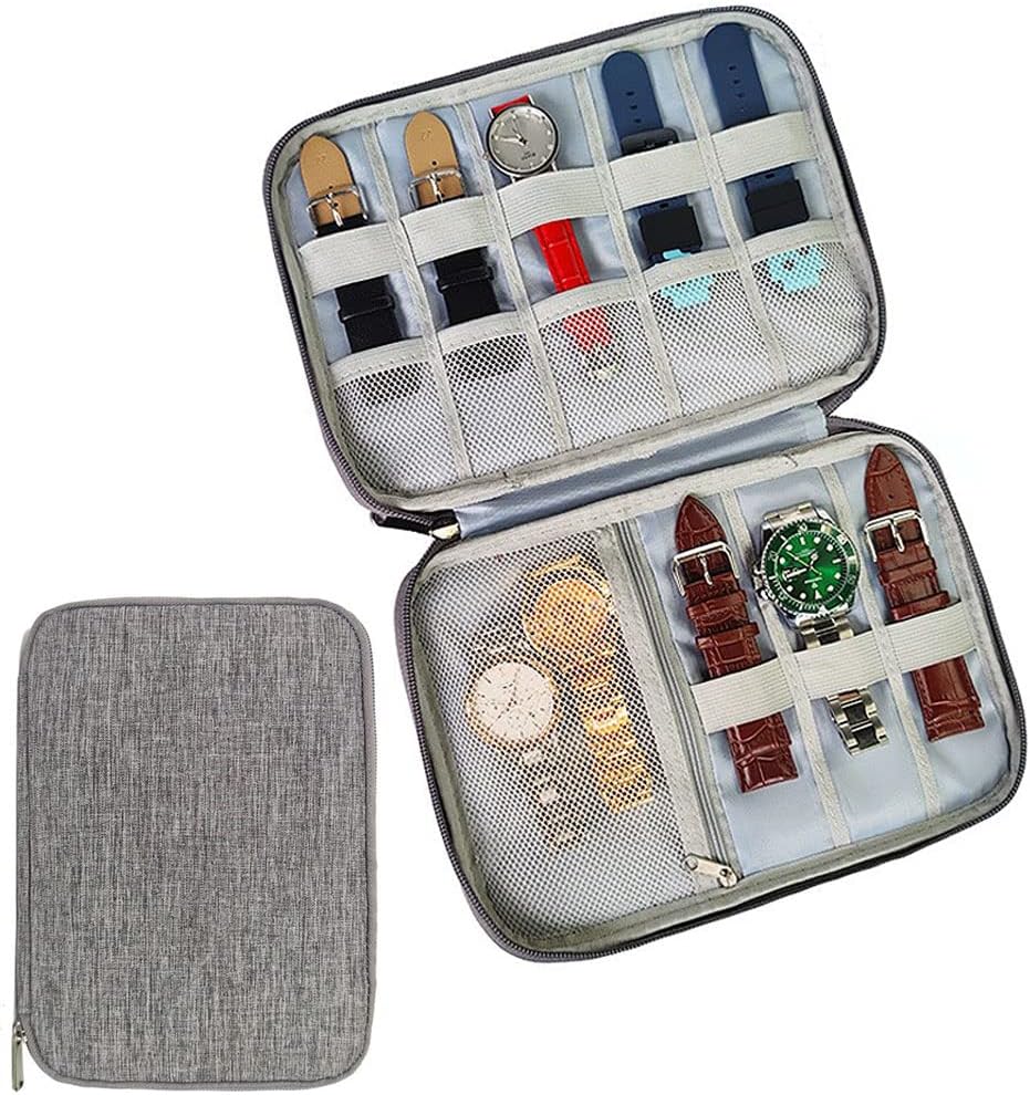 時計ストラップバッグ ガジェットポーチ 腕時計ハンド ベルト 収納ケース アクセサリーケース 小物入れ ポーチ メンズ 配線アクセサリー 出張 旅行 便利 多用途収納バッグ(2)