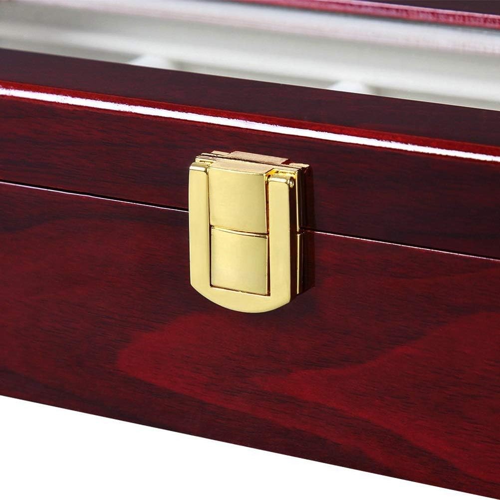 腕時計ボックス 腕時計オーガナイザー 2-12 グリッド 木製腕時計収納ケース ディスプレイ収納ボックス ジュエリーコレクションケース オーガナイザーホルダー (サイズ : 3 グリッド) ()