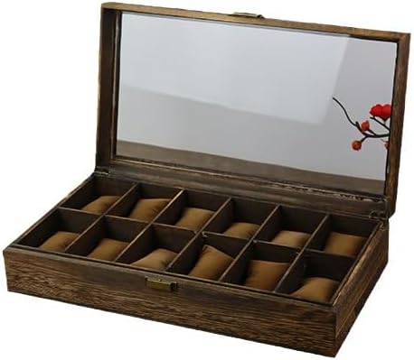 腕時計収納ケース 腕時計収納ボックス 腕時計ケース 時計ケース コレクションケース 男女兼用 高級木製 ブラウン(2)