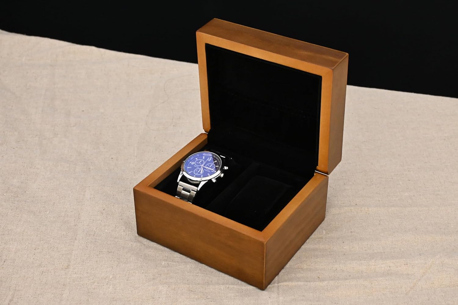 木製腕時計ケース 腕時計収納ケース高級ウォッチボックス 父の日敬老の日誕生日プレゼント (2本収納)