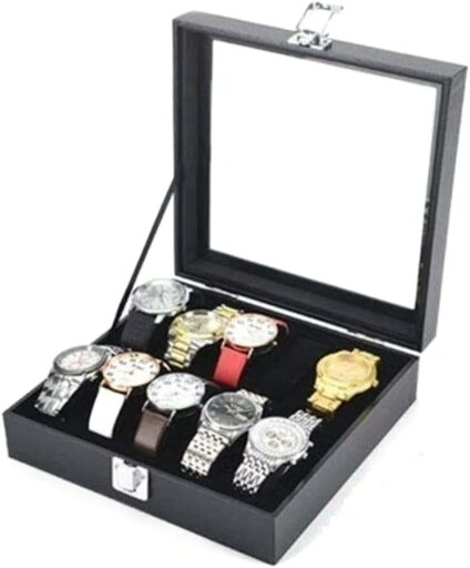 腕時計 ケース 時計ケース ウォッチケース 腕時計 スタンド 時計ディスプレイ収納オーガナイザークラシック木製時計ボックスケースクリアトップバンジュエリーコレクションホルダー 時計 収納 ワインディン