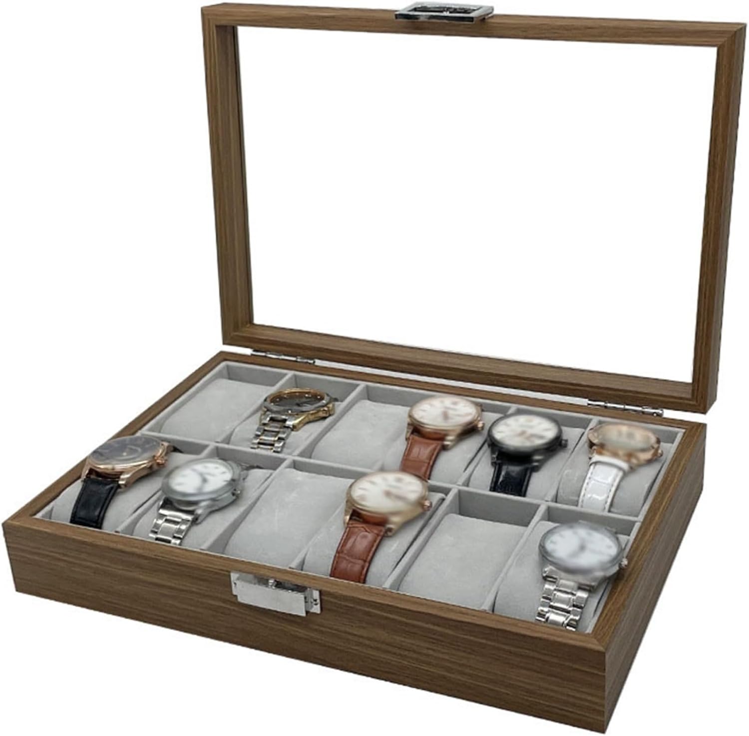 木製 腕時計ケース コレクションケース 腕時計収納ボックス ディスプレイケース ウォッチボックス アクセサリーケース 鑑賞用 男女兼用 ギフト 12本