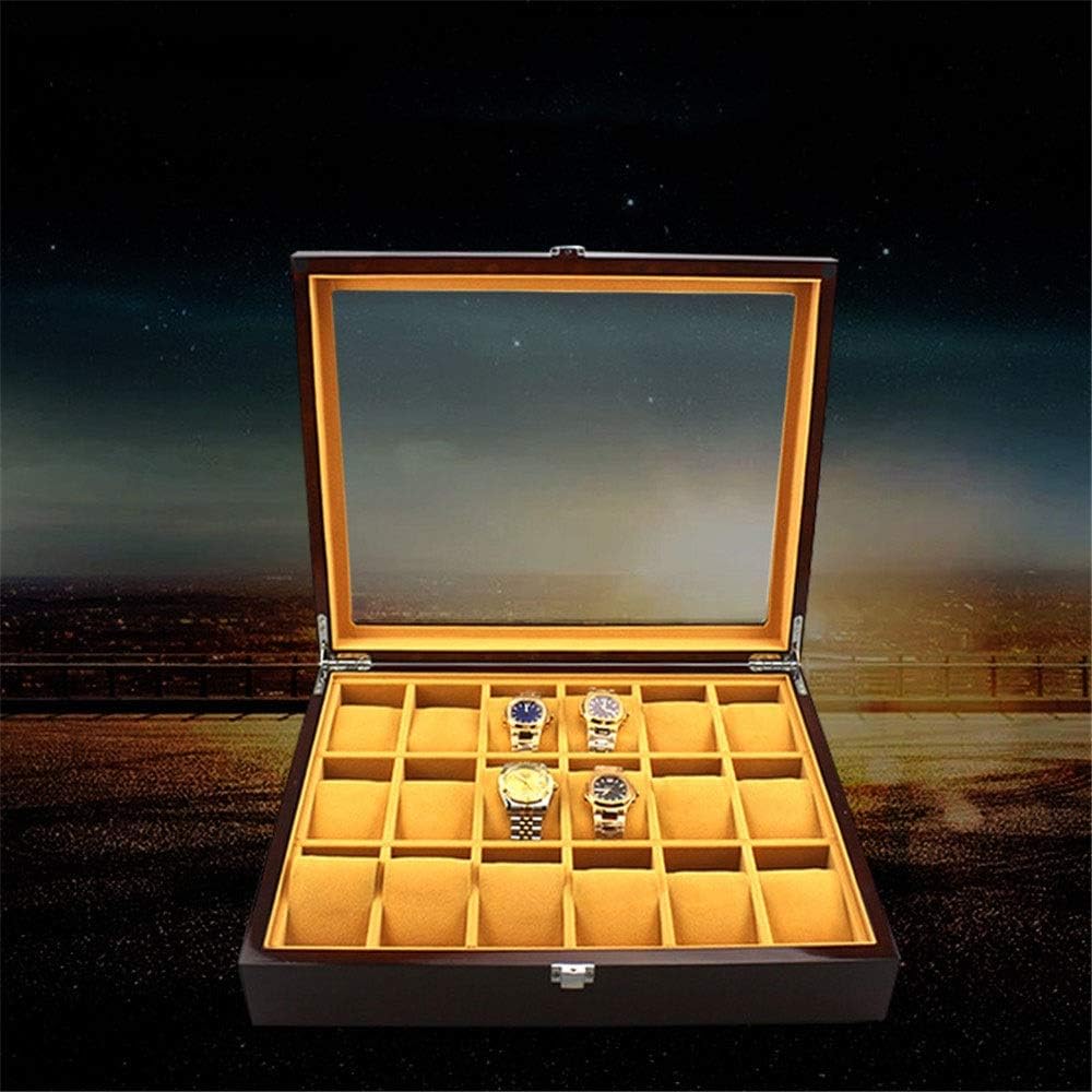 腕時計収納ケース 塗られた木製の腕時計ボックスジュエリーボックス18桁の時計表示ボックス 腕時計 収納保管