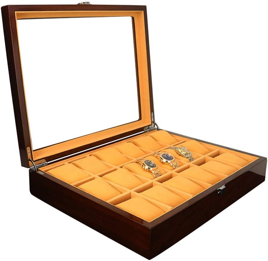腕時計収納ケース 塗られた木製の腕時計ボックスジュエリーボックス18桁の時計表示ボックス 腕時計 収納保管