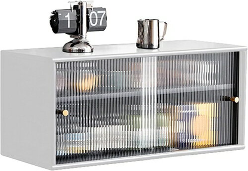 楽天Libre777食器棚 アクリル扉 大容量 北欧風 おしゃれ 木製 卓上食器棚 収納便利 台所収納 スタイル4 ミニ食器棚 安定 防塵 防湿 食器収納棚 台所収納 卓上収納 80*30*35 家庭用 キッチンラック