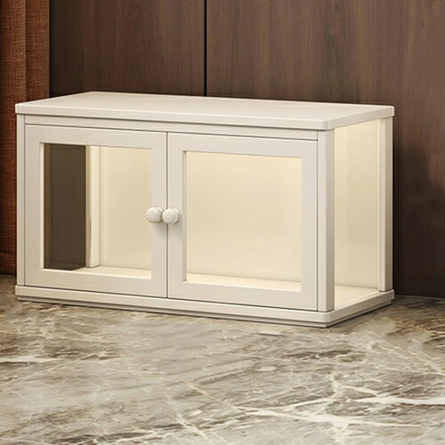 ディスプレイケース 本棚 透明扉付き 木製 透明パネル付き 落地タイプ 多層収納 コレクションボックス ..