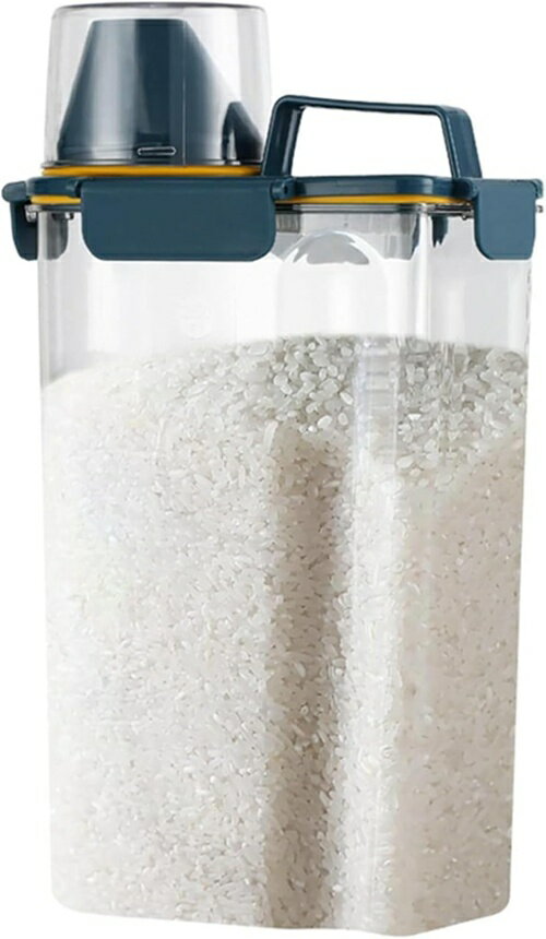 米びつ 2個 密閉 保存容器 目盛り付 透明 密封 防虫 防湿 漏れ防止 小麦粉 シリアル保存容器 密閉米び..