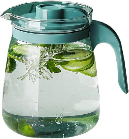 ケトル、冷水筒、ガラスケトル、耐熱冷水筒、透明急須、紅茶ポット、麦茶、冷蔵庫ケトル、軽量、大容量..
