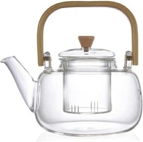 ガラスポット ティーセット IH対応 ポット 紅茶 ポット 手吹き 透明急須 ティーポット 電磁調理器が使..