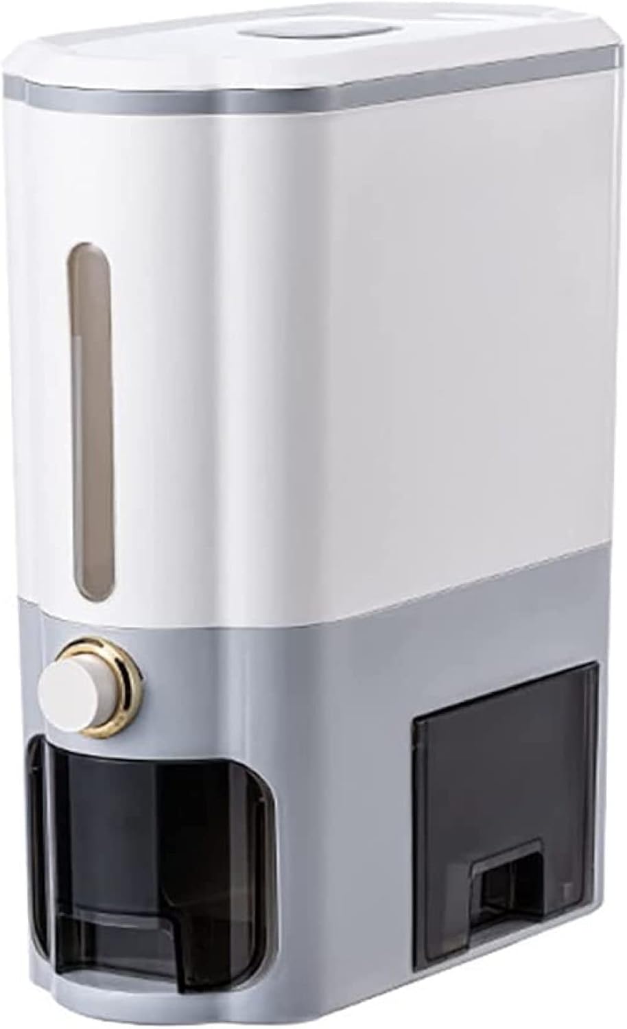 米びつ 米粒貯蔵バケツシ 自動穀物米ディスペンサー ドライフードディスペンサー 蓋付き米バケツ 米貯..