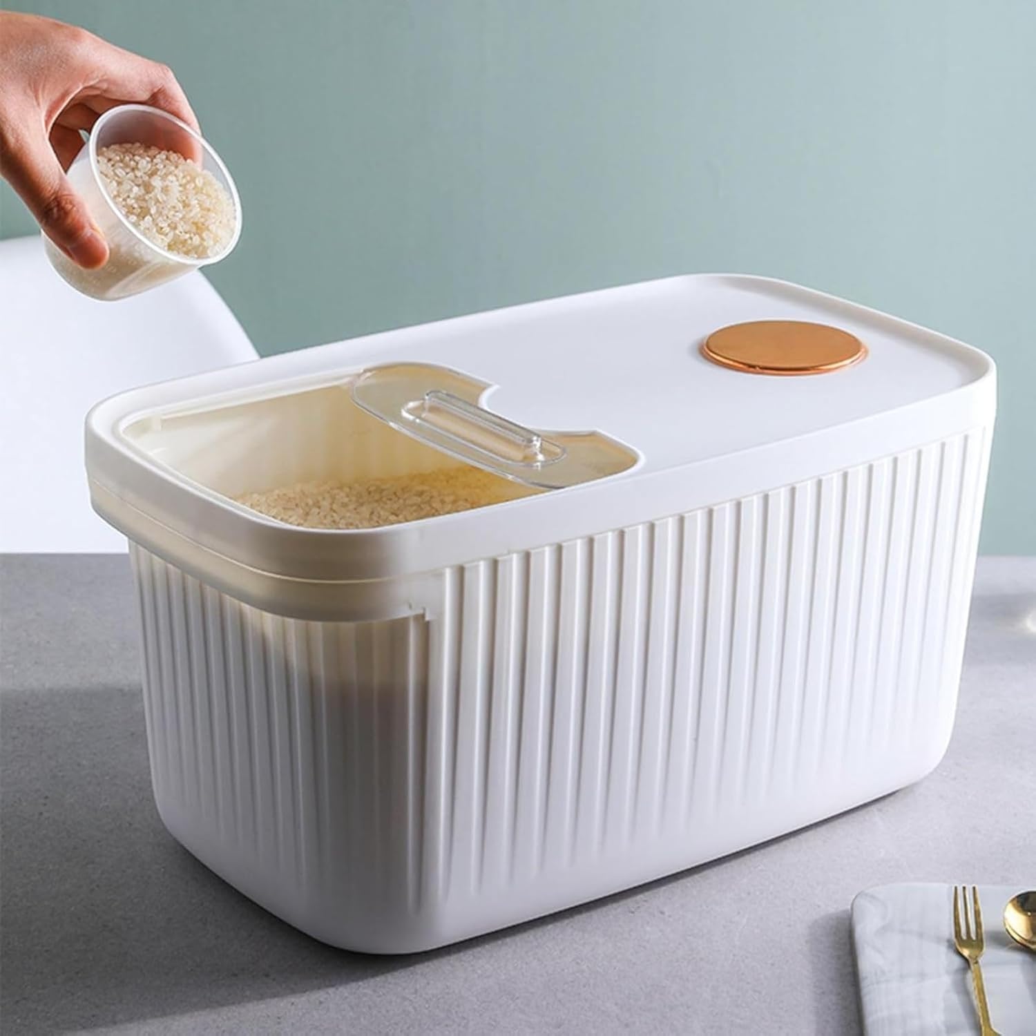 米びつ おしゃれ 虫除け 計量 密閉 無洗米 防湿 5kg 10kg ライスボックス 米入れ 小麦粉 キッチン収納 清潔便利 保存容器 計量カップ付 ライスストッカー 大容量 ライスキーパー 防虫 湿