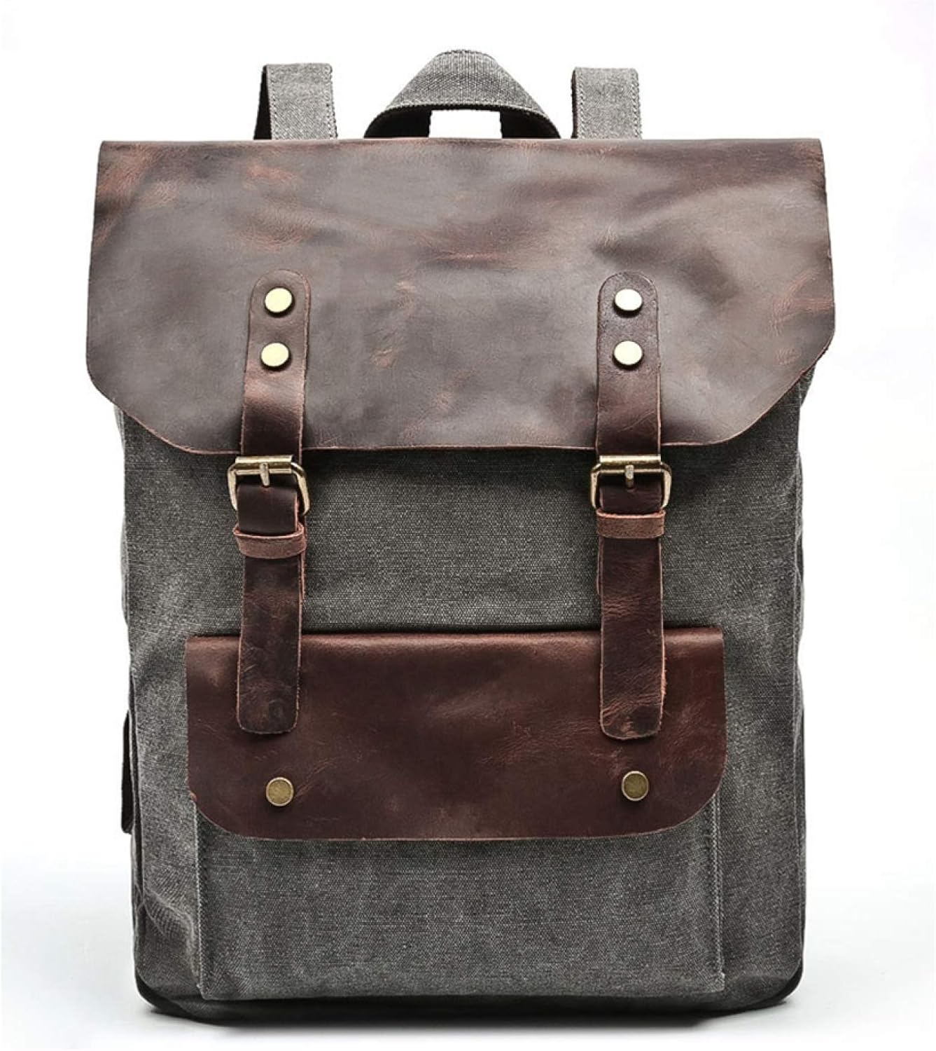 キャンバスリュックサック メンズ 43*31*8cm 大容量 多機能 バックパック デイパック 登山リュック・ザ..