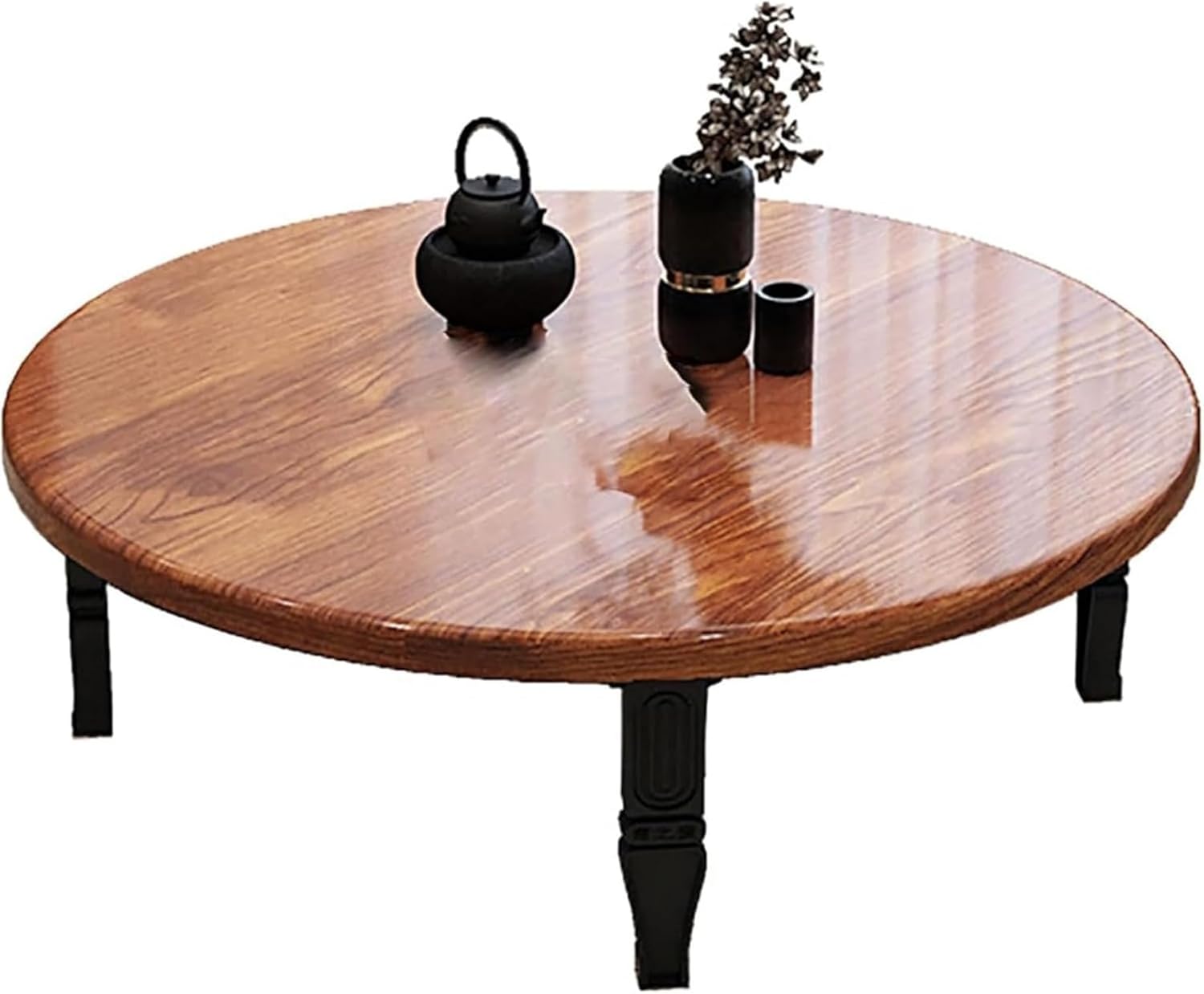 折りたたみ 丸テーブル 円卓 木製 ローテーブル 丸 正方形 木制ローテーブル 折りたたみ可能、シンプルで美しい コーヒーテーブル リビングテーブル カフェテー...