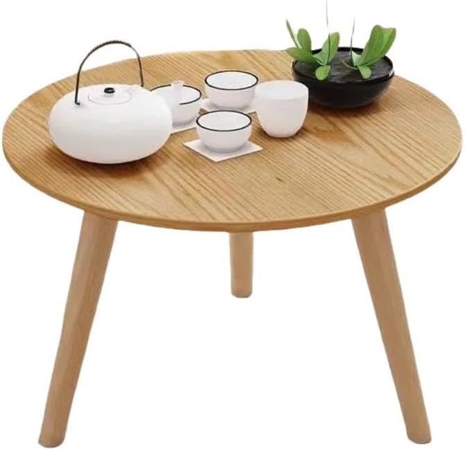 ローテーブル 丸テーブル 軽量 木製テーブル 小型 組立簡単 ベッドサイドテーブル サイドテーブル おしゃれ フロアテーブル ポータブル リビングダイニングテーブル フットスツール付き 多機能ローテー