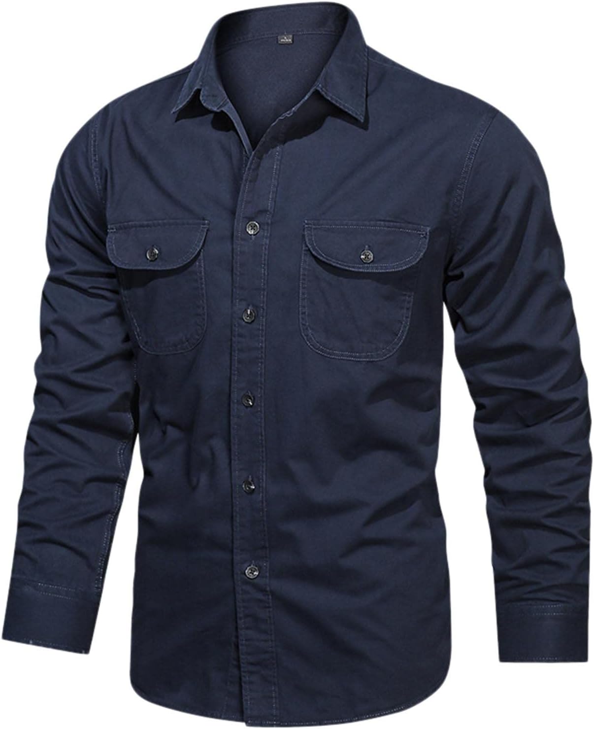 麻 シャツ メンズ 長袖 夏 シャツ メンズ 長袖 スタンドカラー ボタンダウン 無地 薄手 白 ブルー 夏用..