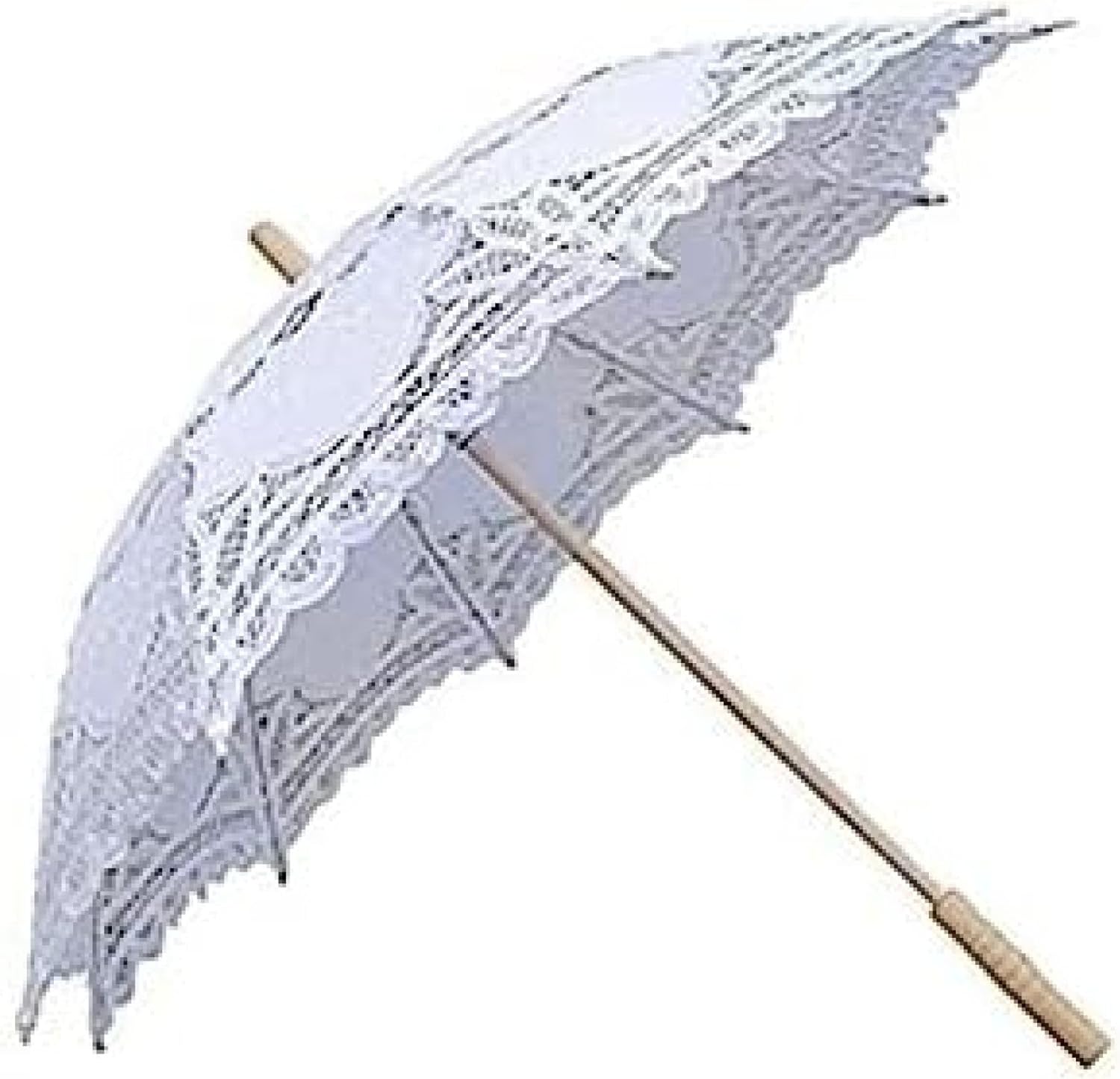 折りたたみ傘 花嫁の結婚式の傘白いレースの日傘傘手作り刺繍写真プロップ ファッション装飾アクセサリ..