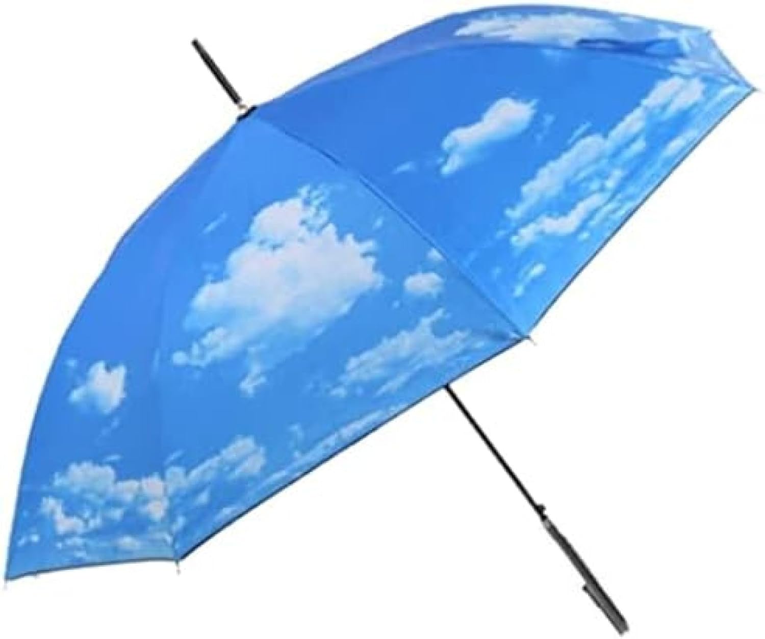 日傘 雨傘 防風雨傘 風邪の大きなスティック傘大きな青色のオートオープンケイン傘の太陽と雨のための ..