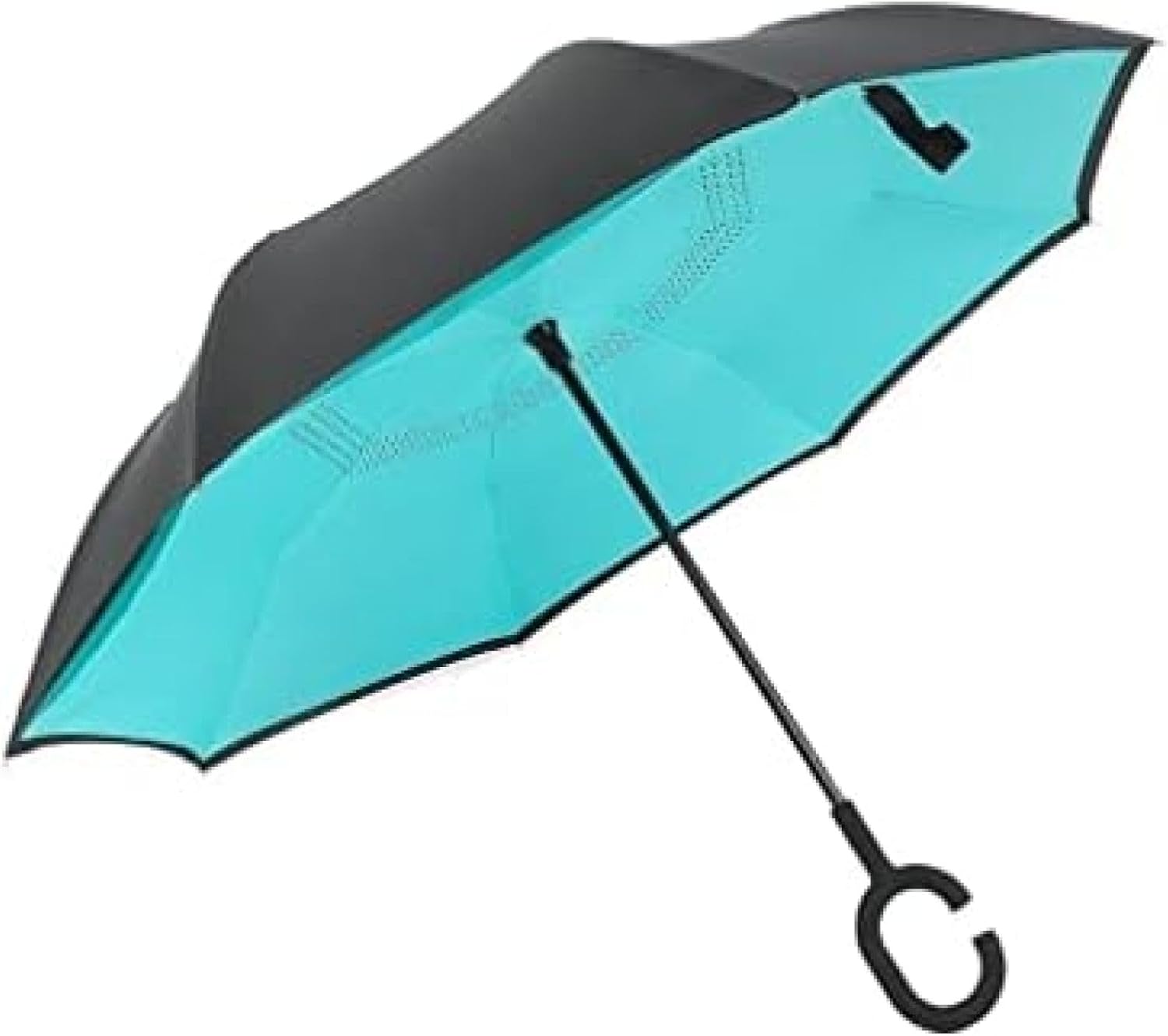 防風トラベル雨傘 大人用長傘 雨傘 レディース Cハンドル防風逆折りたたみ傘男性女性サンレインカー倒..