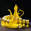 12点セット 酒器セット 徳利 とっくり おちょこ ぐい呑み 酒盃 セット 酒器揃 酒水差し 徳利1個 ぐい呑み10個セット トレー付き 宮廷風 アンティーク ...