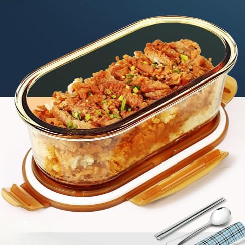 弁当箱 お弁当箱 耐熱ガラス製 おべんとう箱 レンジ対応 シール容器 保存容器 ランチボックス 蓋付き 専用スープボウル付きガラス製ランチボックス密封保鮮フルーツボックス電子レンジ対応日用品