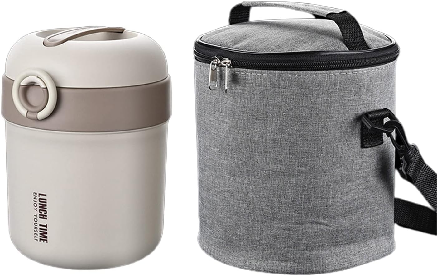 1600ML ステンレススチール ランチボックス ドリンクカップ 食品保温ジャー 断熱スープ食品容器 テルミッシュランチボックス 保温ランチボックス容器 温かい食べ物用 大人 子供 男の子用 レイヤー